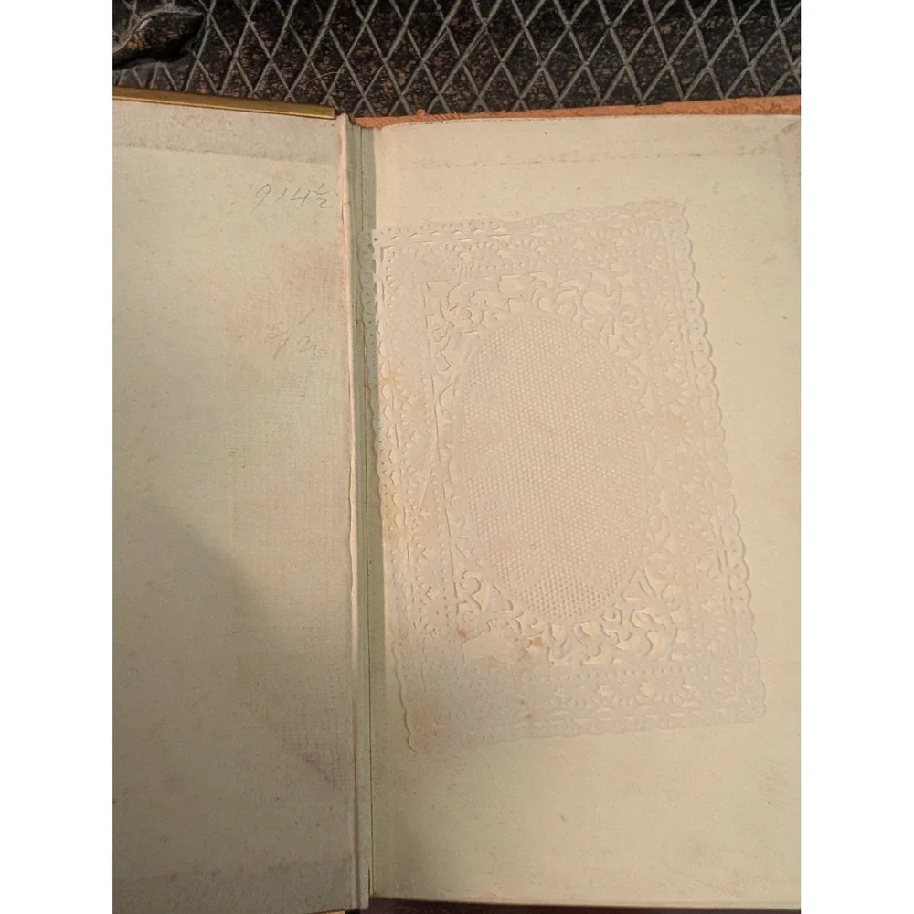 Antique 1800's Pocket Holy Bible Leather with Brass Clasp and Edges